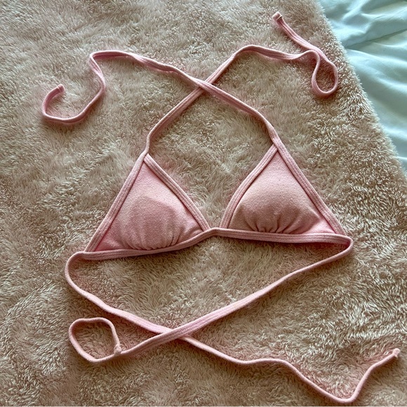 Target Terry Cloth Triangle Bikini Top - Picture 2 of 4